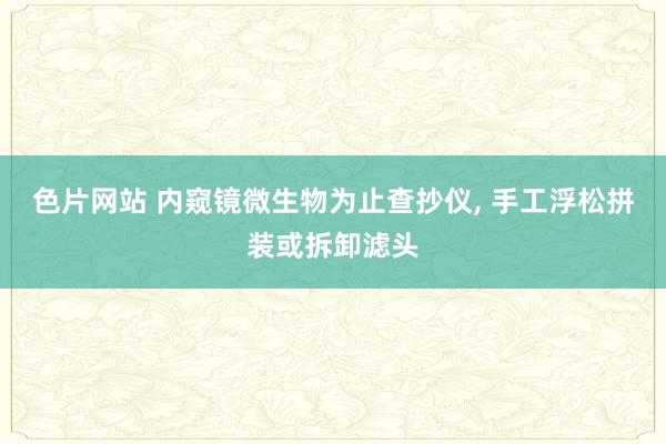 色片网站 内窥镜微生物为止查抄仪， 手工浮松拼装或拆卸滤头