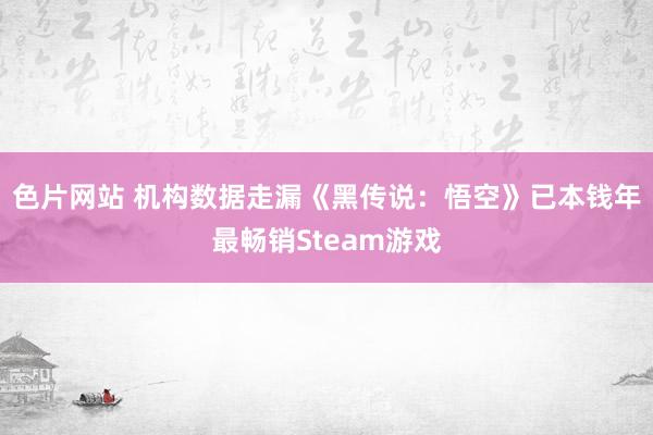 色片网站 机构数据走漏《黑传说：悟空》已本钱年最畅销Steam游戏