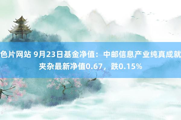 色片网站 9月23日基金净值：中邮信息产业纯真成就夹杂最新净值0.67，跌0.15%