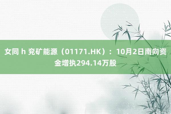 女同 h 兖矿能源（01171.HK）：10月2日南向资金增执294.14万股