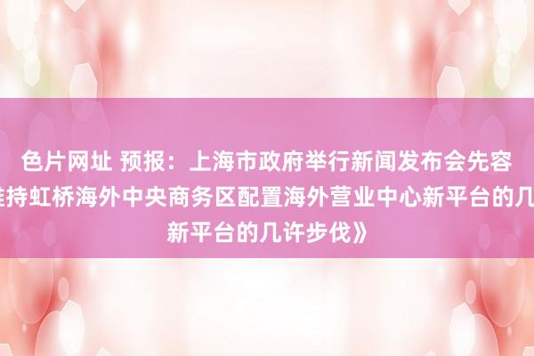 色片网址 预报：上海市政府举行新闻发布会先容《对于维持虹桥海外中央商务区配置海外营业中心新平台的几许步伐》