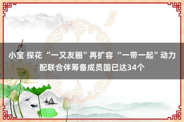 小宝 探花 “一又友圈”再扩容 “一带一起”动力配联合伴筹备成员国已达34个