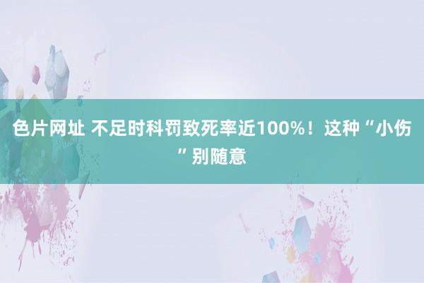 色片网址 不足时科罚致死率近100%！这种“小伤”别随意