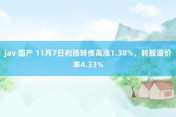 jav 国产 11月7日利扬转债高涨1.38%，转股溢价率4.33%