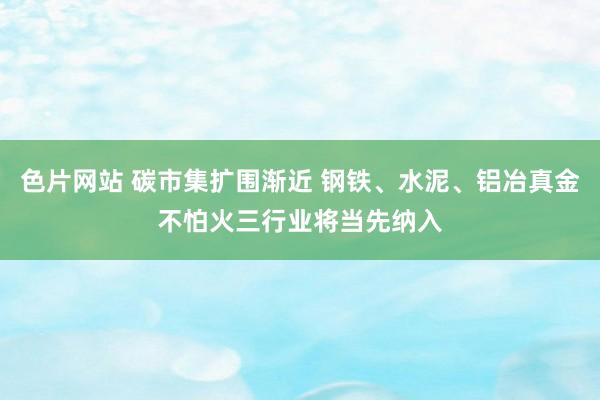 色片网站 碳市集扩围渐近 钢铁、水泥、铝冶真金不怕火三行业将当先纳入