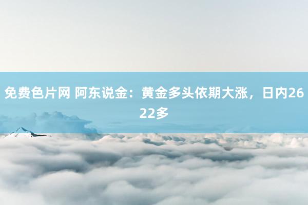 免费色片网 阿东说金：黄金多头依期大涨，日内2622多