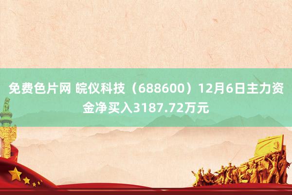 免费色片网 皖仪科技（688600）12月6日主力资金净买入3187.72万元