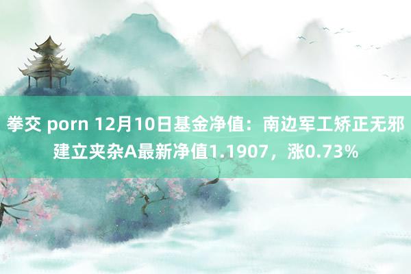 拳交 porn 12月10日基金净值：南边军工矫正无邪建立夹杂A最新净值1.1907，涨0.73%