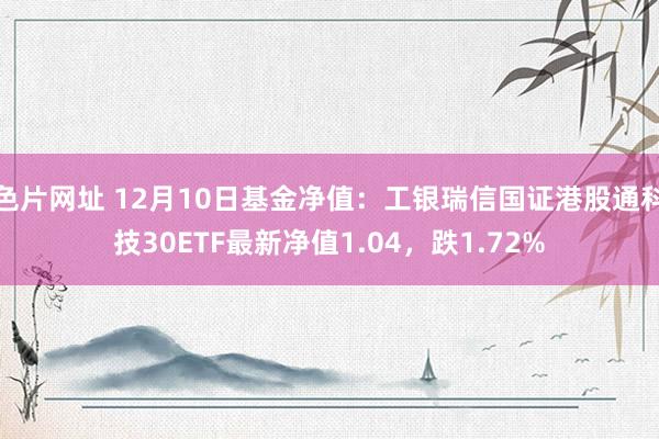 色片网址 12月10日基金净值：工银瑞信国证港股通科技30ETF最新净值1.04，跌1.72%