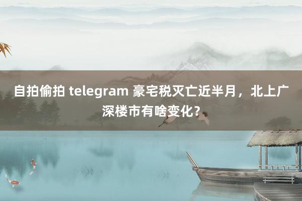 自拍偷拍 telegram 豪宅税灭亡近半月，北上广深楼市有啥变化？