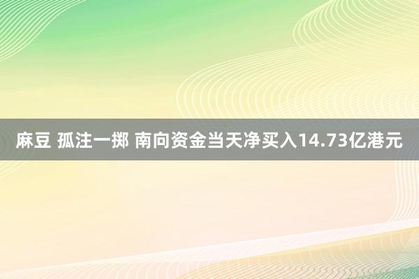 麻豆 孤注一掷 南向资金当天净买入14.73亿港元