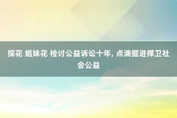 探花 姐妹花 检讨公益诉讼十年， 点滴掘进捍卫社会公益