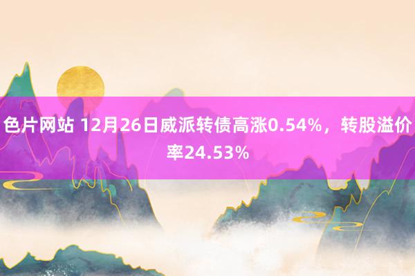 色片网站 12月26日威派转债高涨0.54%，转股溢价率24.53%