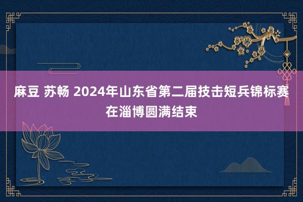 麻豆 苏畅 2024年山东省第二届技击短兵锦标赛在淄博圆满结束