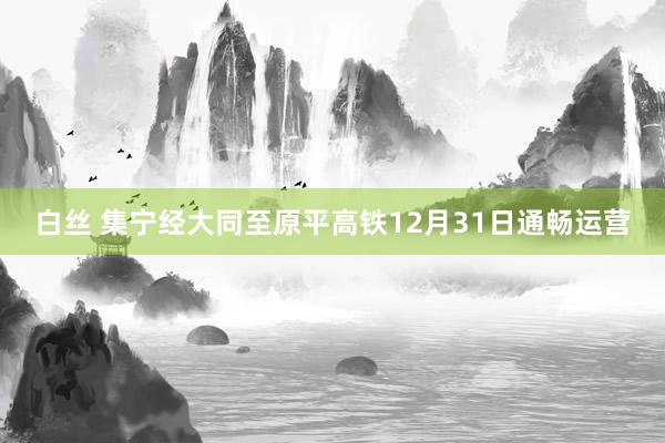 白丝 集宁经大同至原平高铁12月31日通畅运营