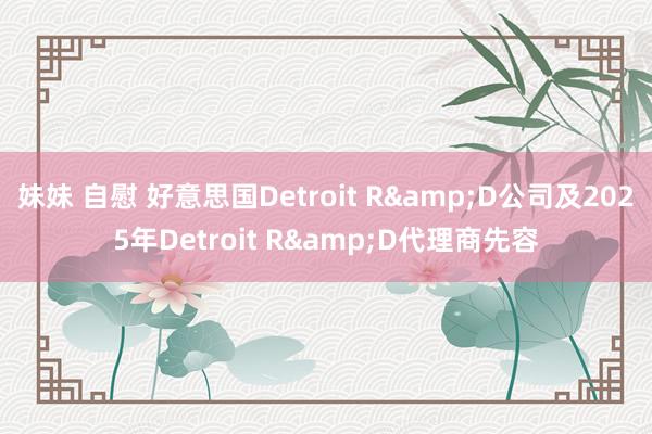 妹妹 自慰 好意思国Detroit R&D公司及2025年Detroit R&D代理商先容