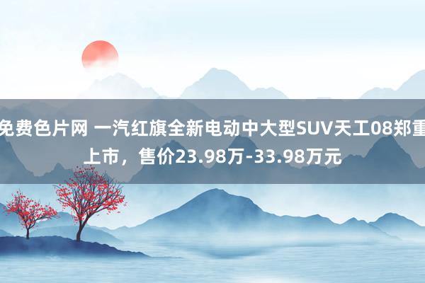 免费色片网 一汽红旗全新电动中大型SUV天工08郑重上市，售价23.98万-33.98万元