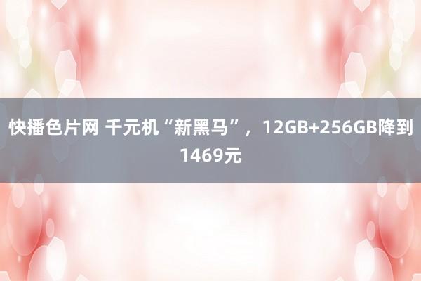 快播色片网 千元机“新黑马”，12GB+256GB降到1469元