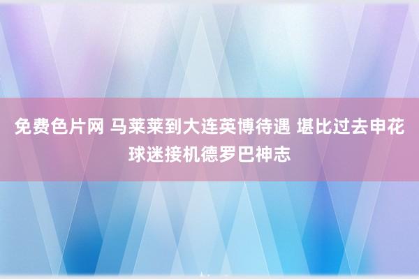 免费色片网 马莱莱到大连英博待遇 堪比过去申花球迷接机德罗巴神志