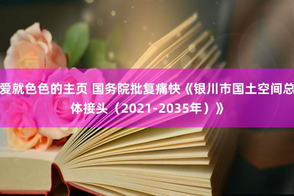 爱就色色的主页 国务院批复痛快《银川市国土空间总体接头（2021-2035年）》