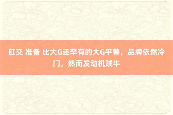 肛交 准备 比大G还罕有的大G平替，品牌依然冷门，然而发动机贼牛